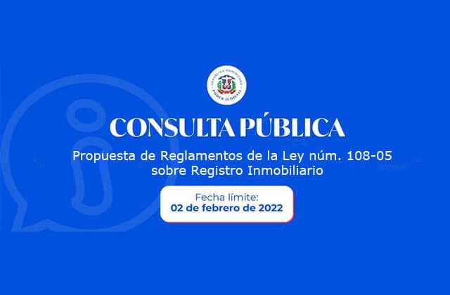 Consulta Pública ley 108-05 : Consulta Pública