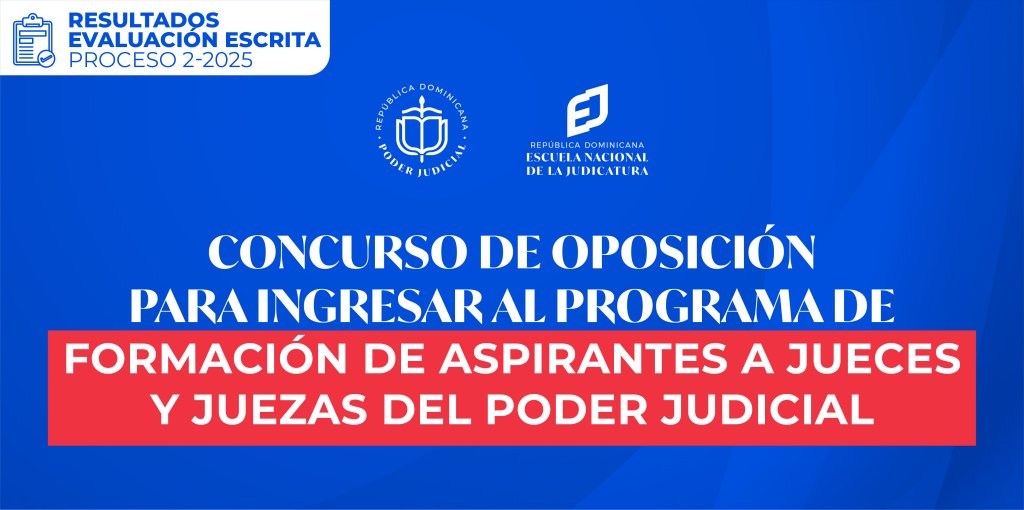 Resultados evaluación escrita : Resultados evaluación escrita  Concurso de Oposición para Ingresar al Programa de Formación de Aspirantes a Jueces y Juezas del Poder Judicial – Proceso 2-2025